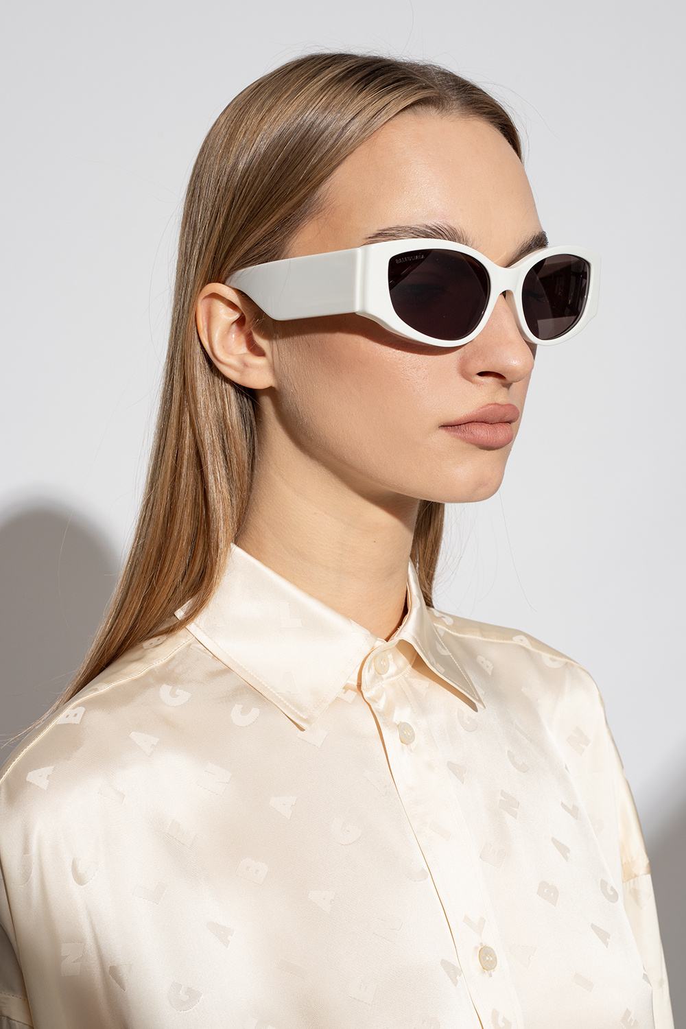 Balenciaga on sale white sunglasses